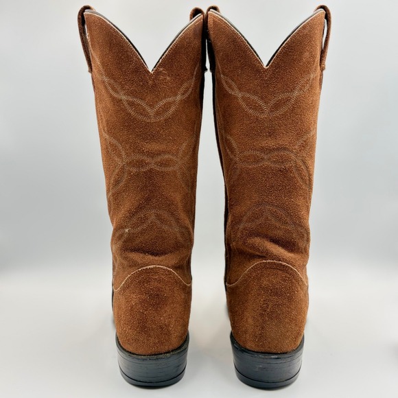 VTG Tony Lama 6995 Womens Sz 8D Brown Suede Roughout Western Cowboy Boots USA - Picture 9 of 15